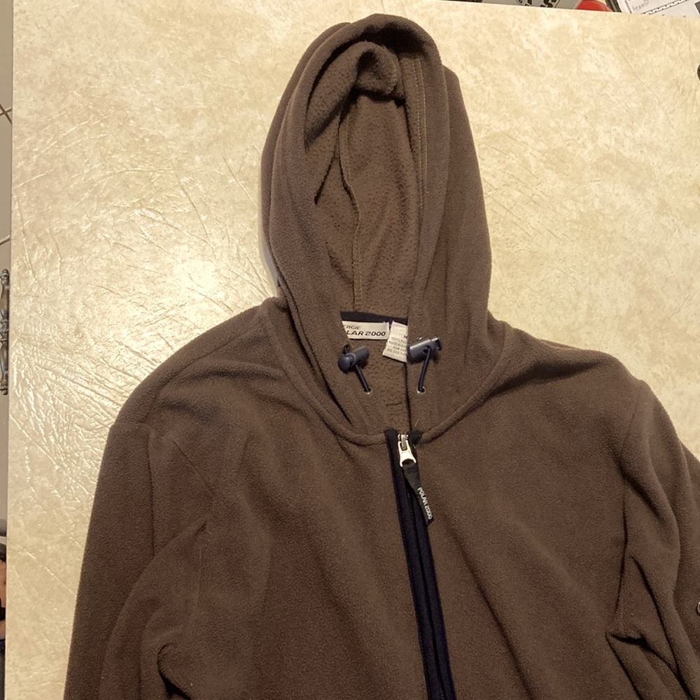 Vintage hooded zip fleece